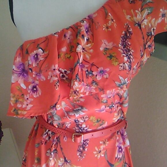 NWT Gilli One Shoulder Shift Dress - Picture 8 of 13